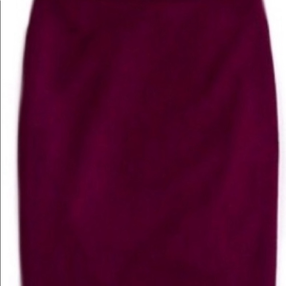 J.Crew No. 2 pencil skirt great for fall double-serge wool. Wine (also in green) - Picture 3 of 4